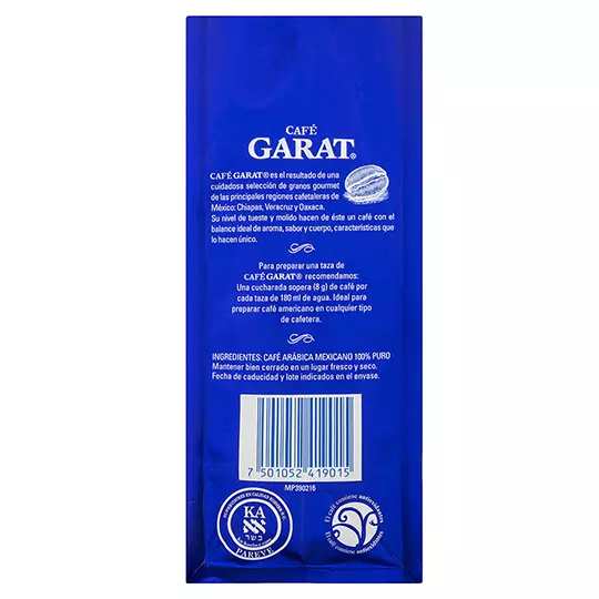 Café molido americano Garat de 454 GR.