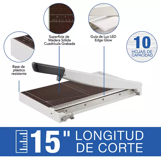 Guillotina classiccut 1510W 15 " GBC, capacidad hasta 10 hjs
