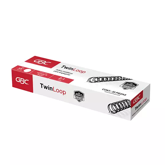 ARILLO METALICO TWIN LOOP COLOR NEGRO DE5/8 PULGADAS, CAJA CON 20 PIEZAS