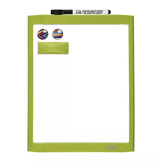 Pizarrón magnético GBC marco de plásticode colores 21.6x28cm