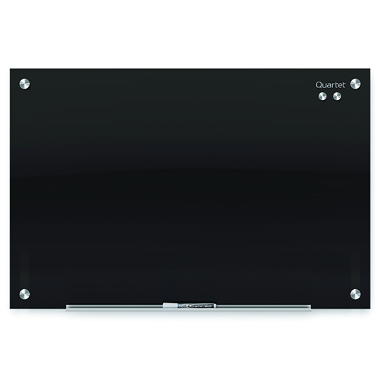 Pizarrón cristal infinity GBC magnético color negro 91x60 cm