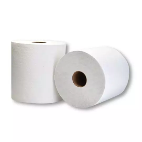 Toalla en rollo blanca GCP Paper con 180m, caja con 6 bobinas