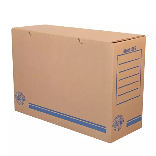 Caja tipo galletera GEO kraft archivo histórico