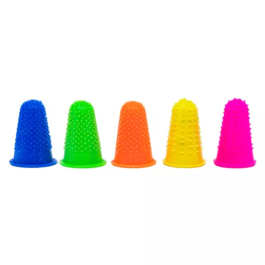 Dedal Hercules de hule no. 12 colores surtidos. bolsa con 20 piezas