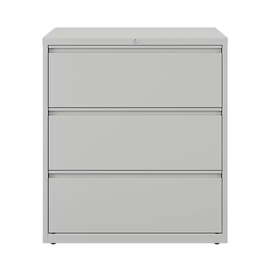 Archivero metálico horizontal HIRSH 14987 3 gavetas color gris claro