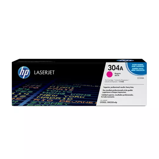 Cartucho de tóner magenta HP 304a. 