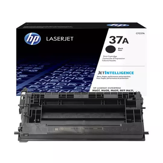 Cartucho de tóner negro HP 37a.