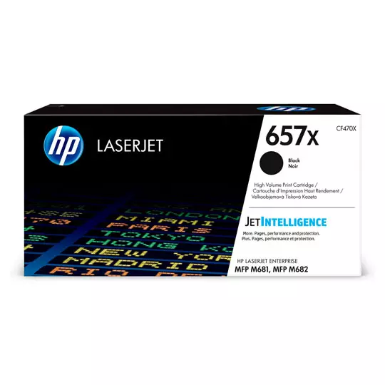Cartucho de tóner negro HP 657x.