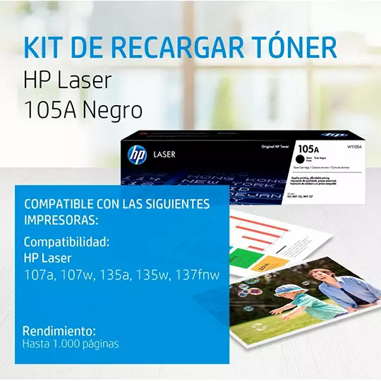 HP 105A BLACK LASER TONER CARTRIDGE HP 105A BLACK LASER TONER CARTRIDGE