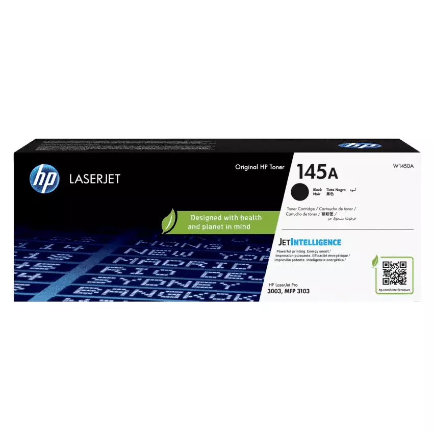 HP 145a black original laserjet toner.