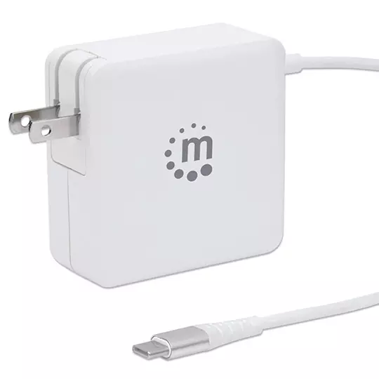 LM-Cargador de energía PD con cable USB-C integrado 60 W blanco