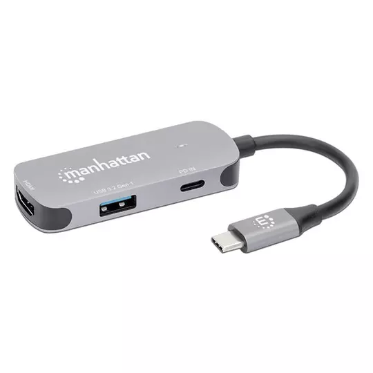 DOCKING USB-C 3 PTOS HDMI/USB-A/USB-C MANHATTAN
