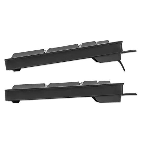 Teclado Manhattan Alámbrico USB Negro.