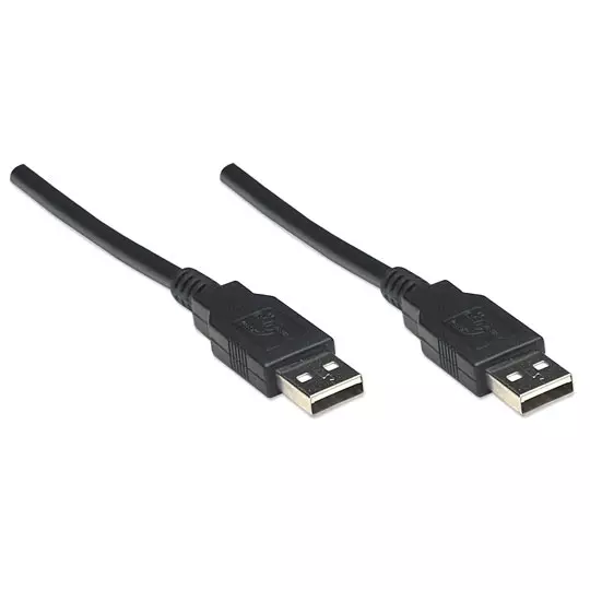 Cable Manhattan USB v2.0 a-a 1.8m negro. 