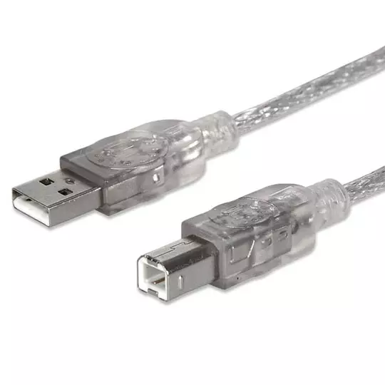 Cable Manhattan USB a-b v2.0 3.0m pla.