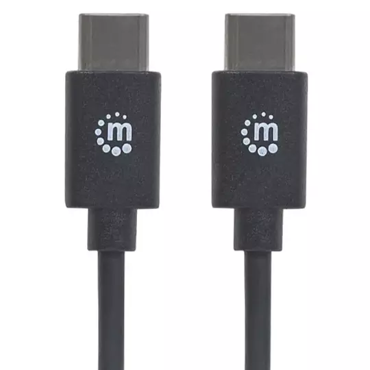 Cable USB-C Manhattan USB C Macho a Macho 2 Metros Negro