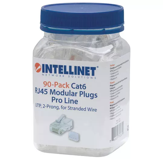 Plug Intellinet RJ45 CAT 6 UTP multifilar pro 90