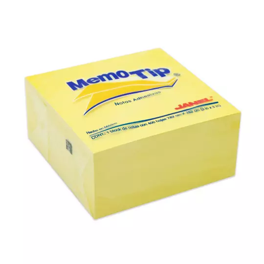 Notas Adhesivas Memo Tip amarillo 3x3 pulg 1 block con 400 hojas