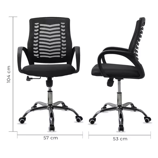 Silla ejecutiva MUNDO IN mod. 108 respaldo en malla y asiento en tela