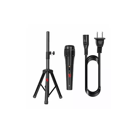 Bafle recargable KAISER 15" 25,000 w conmicrófono alámbrico y tripie