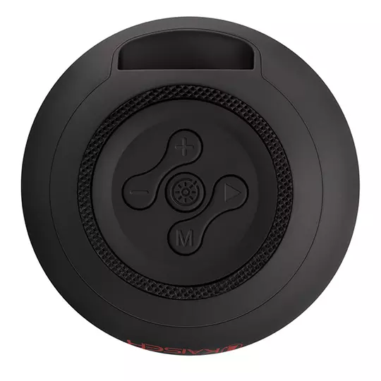 Bocina recargable KAISER 2" de 5 w con luz multicolor color negro