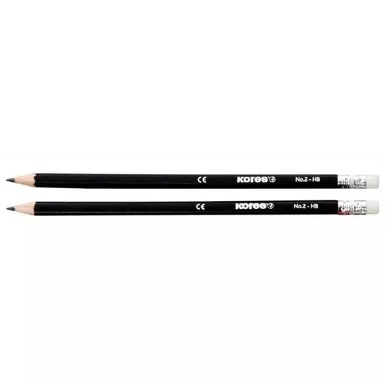 Lapices de grafito kores 2-HB caja 12 pz.