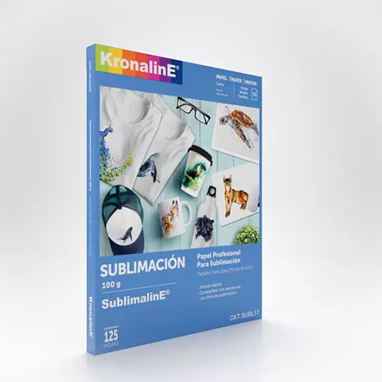 Papel para sublimacion Kronaline tamaño carta paquete con 125 hojas