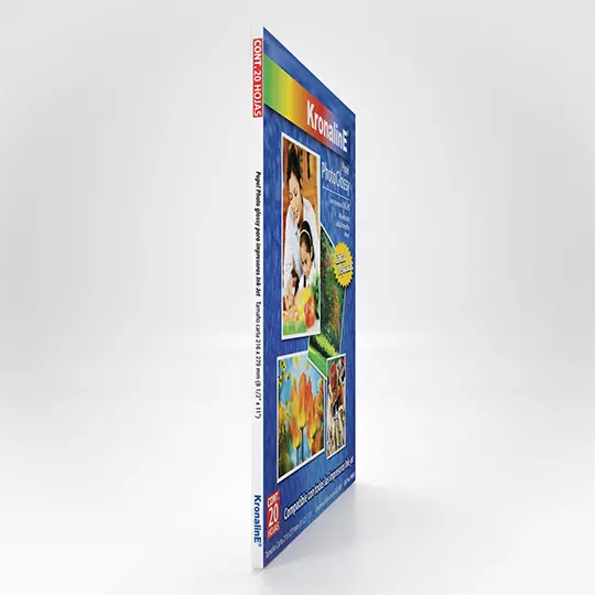 Papel fotografico Kronaline photo glossy tamaño carta paquete con 20 hojas