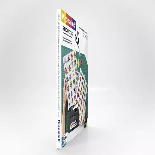 LM-Etiqueta laser Kronaline ETQ025 tamaño carta paquete con 100 hojas