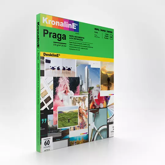 Papel fotografico Kronaline recubierto mate tamaño carta paquete con 60 hojas