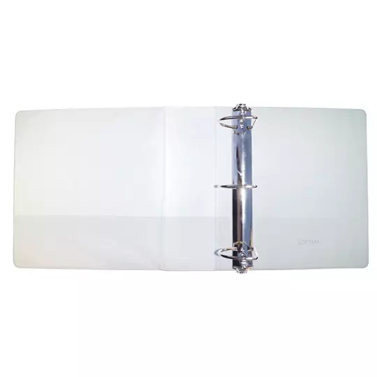 Carpeta panorámica KYMA carta blanca cubierta mate herraje en " D" de 3 pulgadas