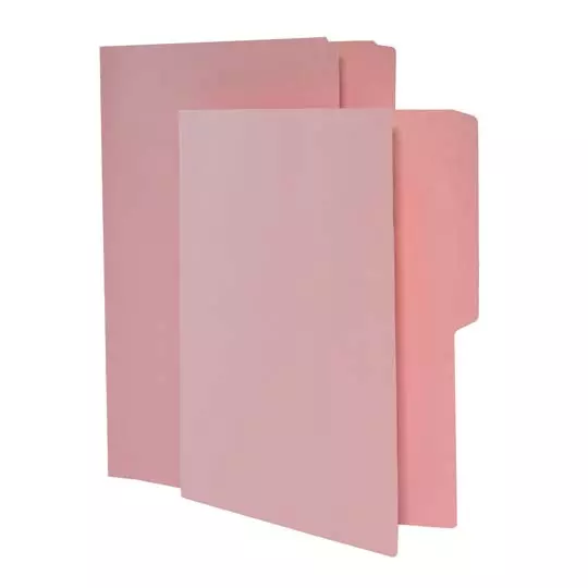 Folder KYMA Tamaño Carta Color Rosa Pastel Cajilla con 100 piezas