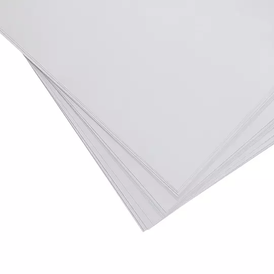 Paquete de papel opalina blanco 120gr Kyma, tamaño oficio, paquete 100 hs