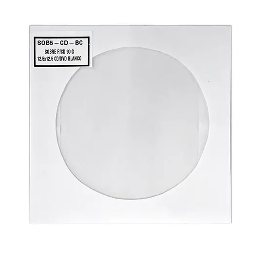 Sobre blanco CD KYMA con ventana caja con 100 piezas