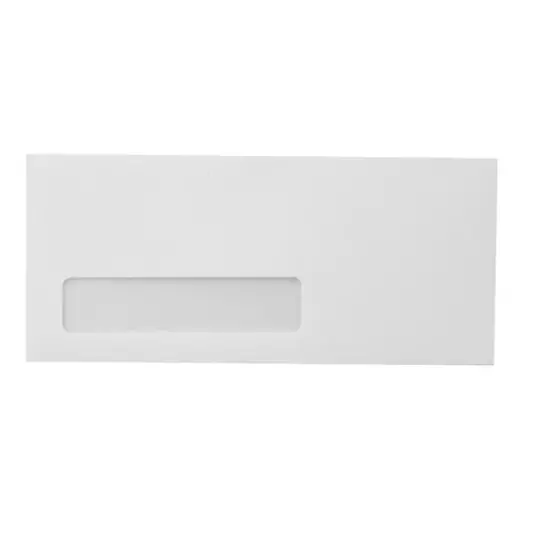 Sobre Correspondencia KYMA Blanco 90 g Oficio con Ventana Bolsa con 100 piezas