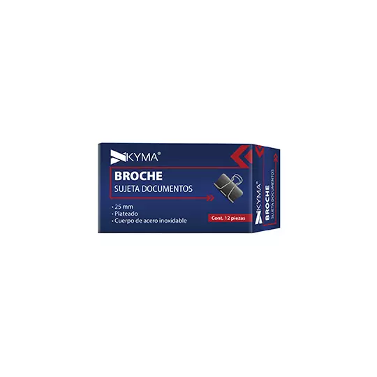 Sujeta documentos kyma binder 25mm c/12 pzs