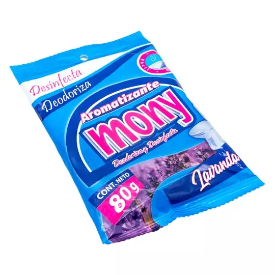 Pastilla aromatizante para inodoro Mony tipo media luna 80 gr.