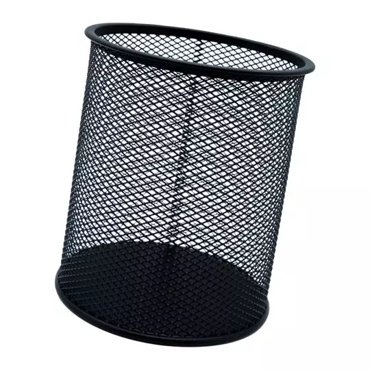 Portalápiz mae grande de malla metálica negro