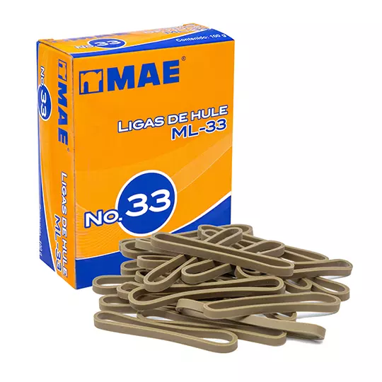 Liga de hule mae no. 33 caja con 100grs.