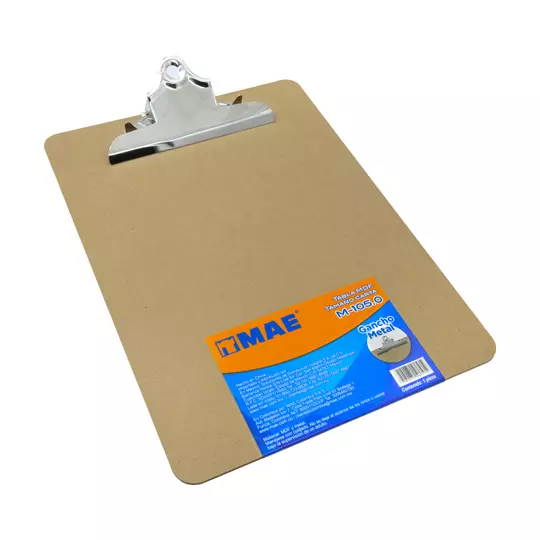 Tabla mae compuesta de fibracel mdf tamaño carta con gancho de metal
