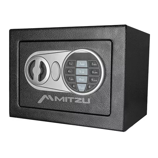 Caja fuerte MITZU con sistema electrónico 17x23x17cm con llave de emergencia