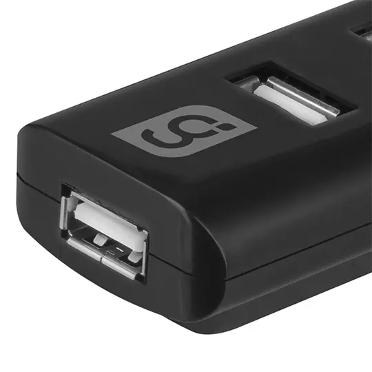 Mini hub GREENLEAF 4 puertos USB color negro