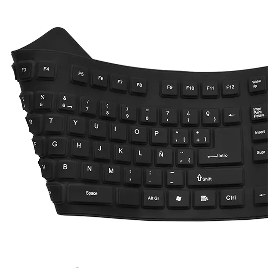 Teclado flexible GREENLEAF multimedia alámbrico 88 teclas color negro