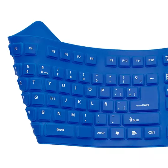 Teclado flexible GREENLEAF multimedia alámbrico 88 teclas color azul