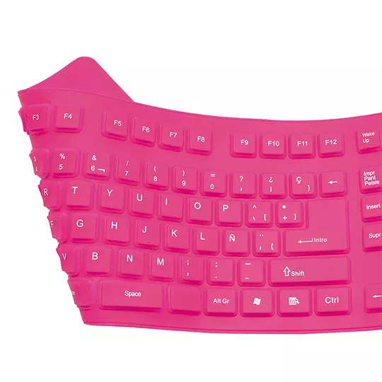 Teclado flexible GREENLEAF multimedia alámbrico 88 teclas color rosa