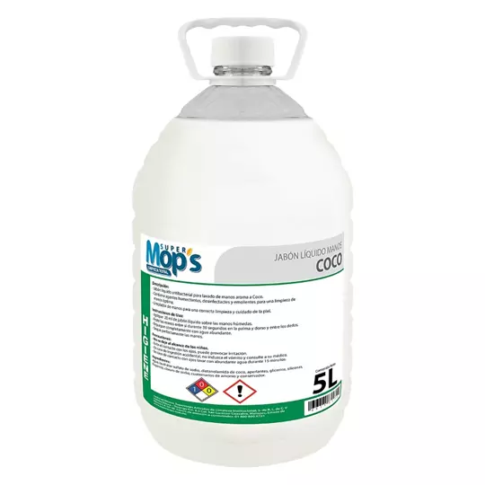 Jabon para manos Super mops aroma coco 5Lt. 3