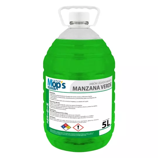 Jabon para manos antibacterial Super mops aroma manzana 5 Lt. 3