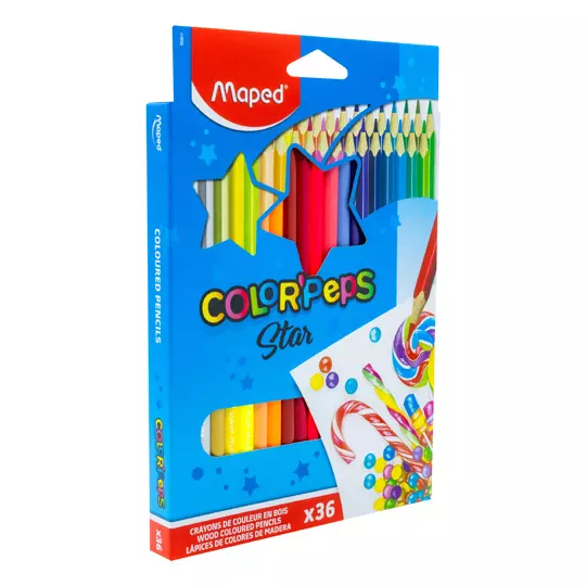 LM-Lapices de color Maped con 36 piezas piz colorpeps triangular