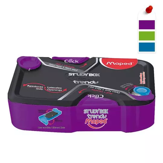 Lapicera trendy box Maped con  sistema de 2 compartimentos