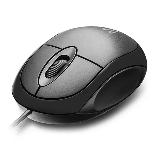 Mouse alámbrico MULTI entrada USB 1200 dpi color negro